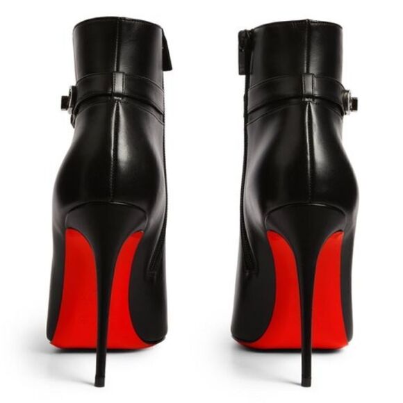 Lock So Kate Leather Red Sole Booties - Picture 4 of 13